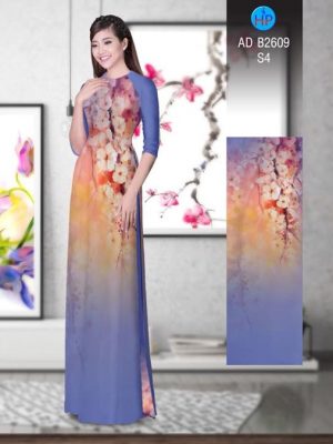 Vải áo dài Hoa in 3D AD B2609 17