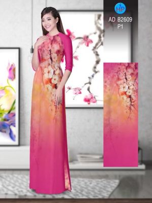 Vải áo dài Hoa in 3D AD B2609 21