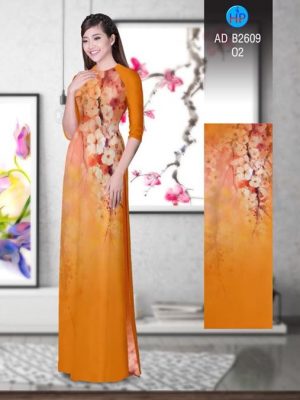 Vải áo dài Hoa in 3D AD B2609 22