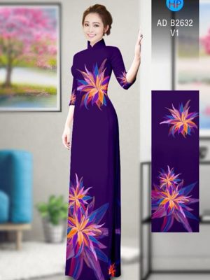 Vải áo dài Hoa in 3D AD B2632 15