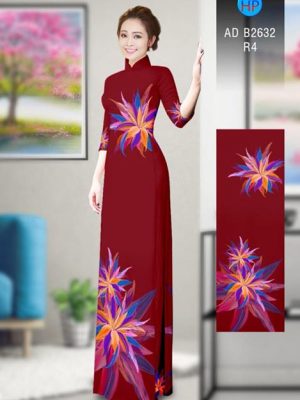 Vải áo dài Hoa in 3D AD B2632 23
