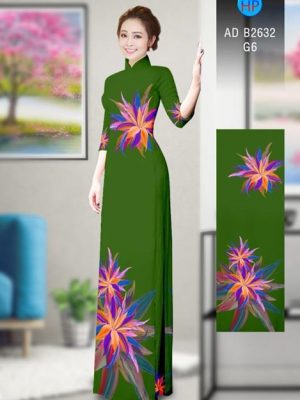 Vải áo dài Hoa in 3D AD B2632 25