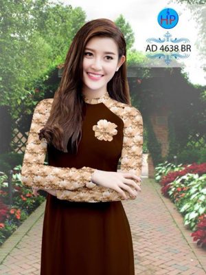 Vải áo dài Hoa in 3D AD 4638 15