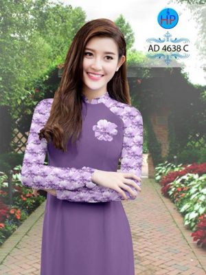 Vải áo dài Hoa in 3D AD 4638 16