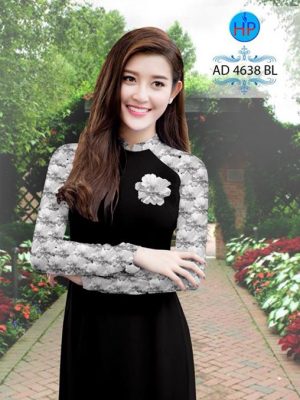 Vải áo dài Hoa in 3D AD 4638 17