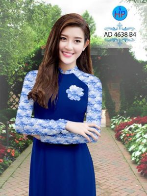Vải áo dài Hoa in 3D AD 4638 20