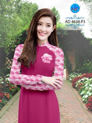 Vải áo dài Hoa in 3D AD 4638 21