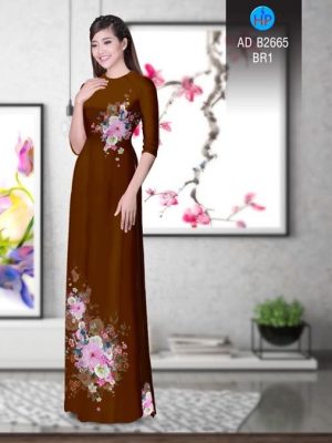 Vải áo dài Hoa in 3D AD B2665 15