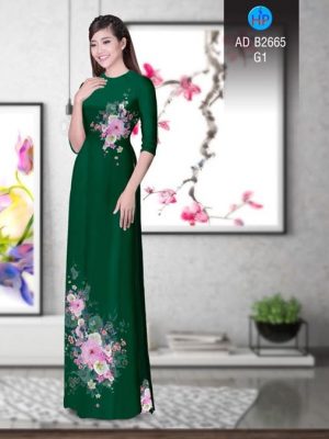 Vải áo dài Hoa in 3D AD B2665 16