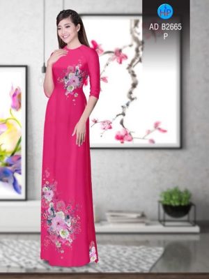 Vải áo dài Hoa in 3D AD B2665 20