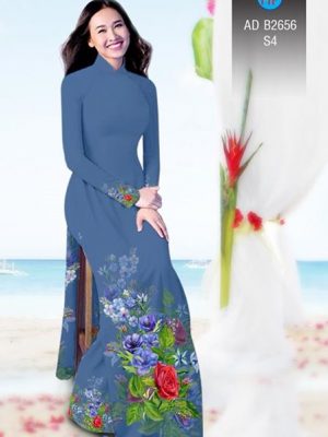 Vải áo dài Hoa in 3D AD B2656 15