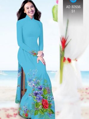 Vải áo dài Hoa in 3D AD B2656 17