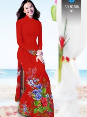Vải áo dài Hoa in 3D AD B2656 18