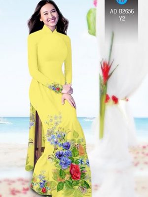 Vải áo dài Hoa in 3D AD B2656 20
