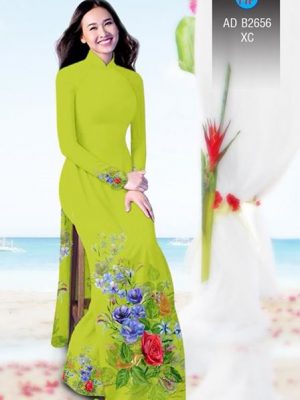 Vải áo dài Hoa in 3D AD B2656 22