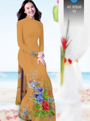 Vải áo dài Hoa in 3D AD B2656 21