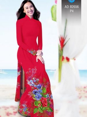 Vải áo dài Hoa in 3D AD B2656 23