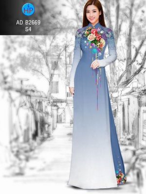 Vải áo dài Hoa in 3D AD B2669 17