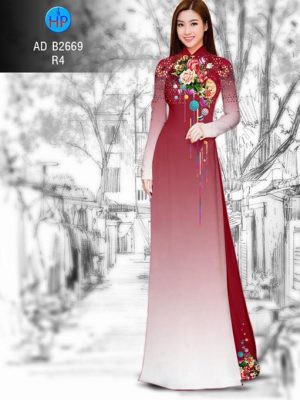 Vải áo dài Hoa in 3D AD B2669 18