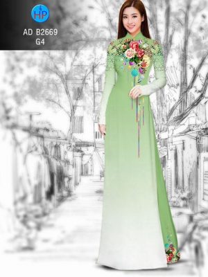 Vải áo dài Hoa in 3D AD B2669 23