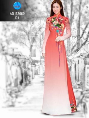 Vải áo dài Hoa in 3D AD B2669 24