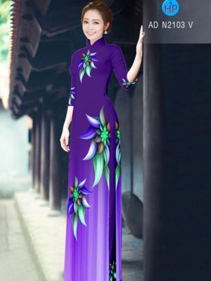 Vải áo dài Hoa ảo 3D AD N2103 15