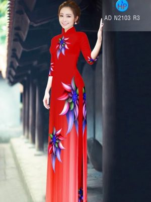 Vải áo dài Hoa ảo 3D AD N2103 19