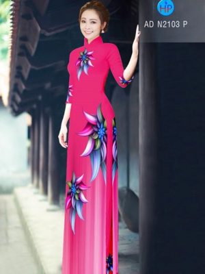 Vải áo dài Hoa ảo 3D AD N2103 21