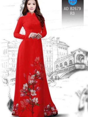 Vải áo dài Hoa in 3D AD B2679 16