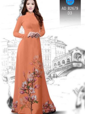 Vải áo dài Hoa in 3D AD B2679 15