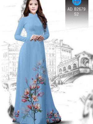 Vải áo dài Hoa in 3D AD B2679 14