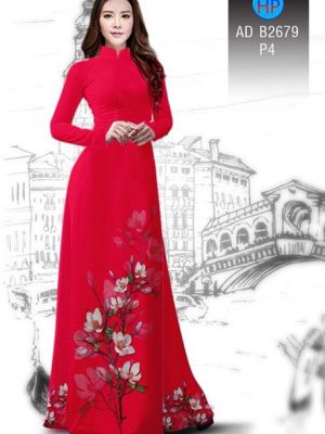 Vải áo dài Hoa in 3D AD B2679 17