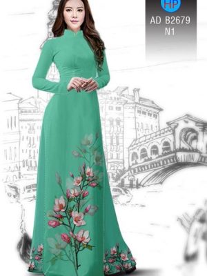 Vải áo dài Hoa in 3D AD B2679 20