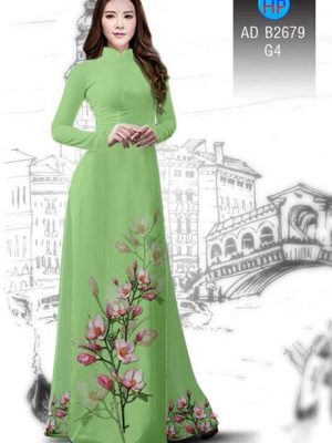 Vải áo dài Hoa in 3D AD B2679 21
