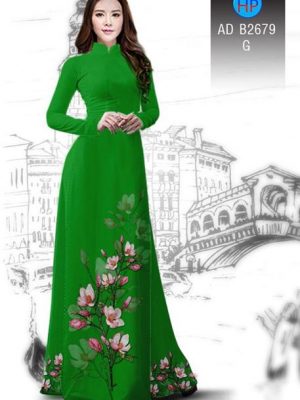 Vải áo dài Hoa in 3D AD B2679 22