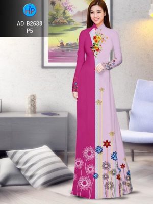 Vải áo dài Hoa in 3D AD B2638 14