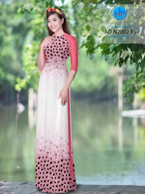 Vải áo dài Hoa in 3D đẹp sang AD N2092 20