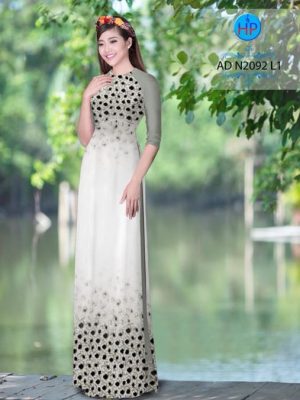 Vải áo dài Hoa in 3D đẹp sang AD N2092 19