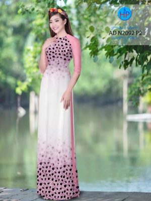 Vải áo dài Hoa in 3D đẹp sang AD N2092 18