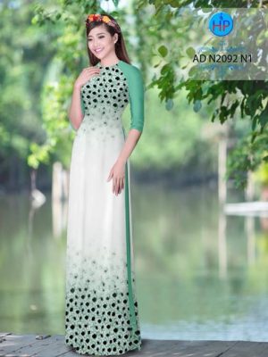 Vải áo dài Hoa in 3D đẹp sang AD N2092 17