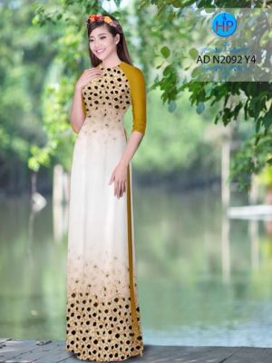 Vải áo dài Hoa in 3D đẹp sang AD N2092 22