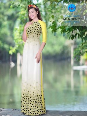 Vải áo dài Hoa in 3D đẹp sang AD N2092 21