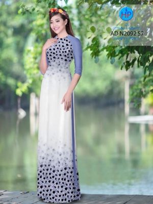 Vải áo dài Hoa in 3D đẹp sang AD N2092 25