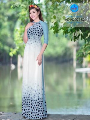 Vải áo dài Hoa in 3D đẹp sang AD N2092 24