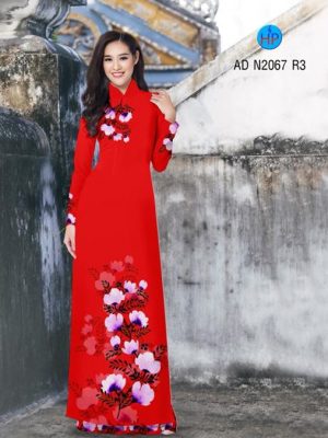 Vải áo dài Hoa tím mong manh AD N2067 21