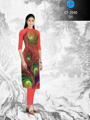 Vải áo dài Vải cách tân Hoa Ảo 3D AD CT2040 16