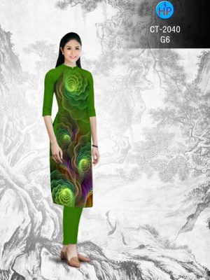 Vải áo dài Vải cách tân Hoa Ảo 3D AD CT2040 19