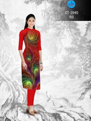 Vải áo dài Vải cách tân Hoa Ảo 3D AD CT2040 25