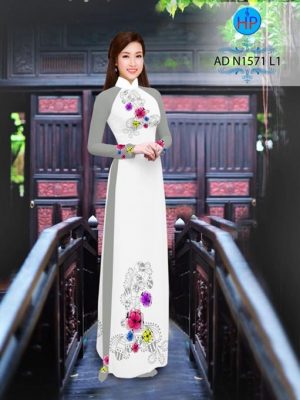 Vải áo dài Hoa in 3D AD N1571 16