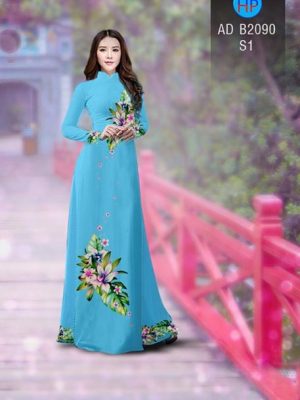 Vải áo dài Hoa in 3D AD B2090 13